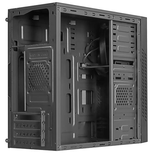 Корпус Ginzzu D350 RGB Black, mATX, Mini-Tower, черный, Без БП