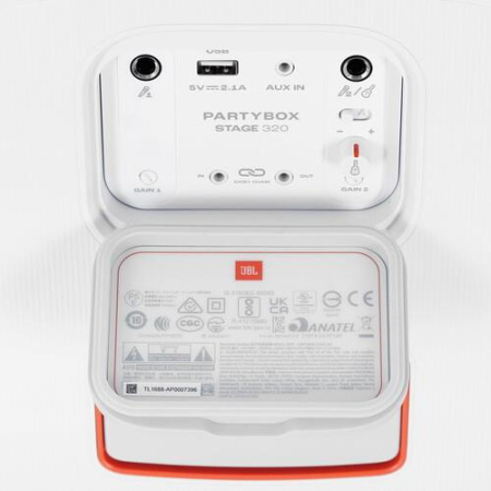 Портативная аудиосистема JBL PartyBox Stage 320, белый