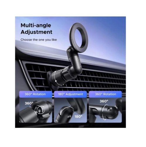 Автодержатель UGREEN LP923 (65185) Air Vent Magnetic Car Phone Mount Space Gray