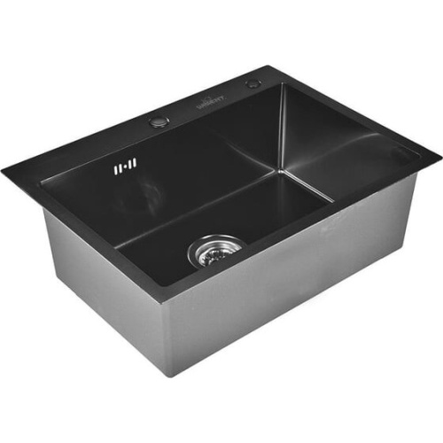 Кухонная мойка Wisent WS36050B Black с коландером, дозатором и сифоном