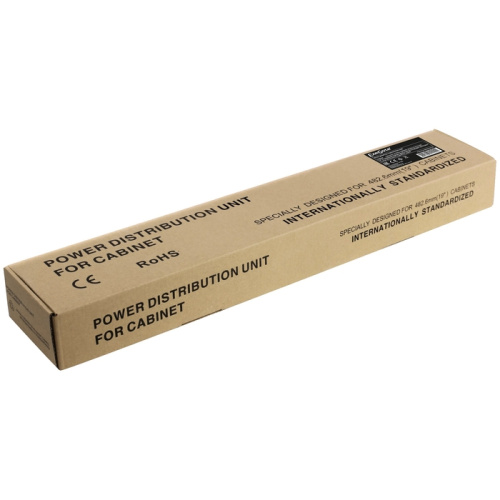 Блок розеток ExeGate ServerPro PDU-19H806 Al-8S-C14-3CU-SW (EX280845RUS) 19", 1U, Алюминий, 8 Schuko, кабель с вилкой C14 VDE-250V-10A-3*1.0mm2