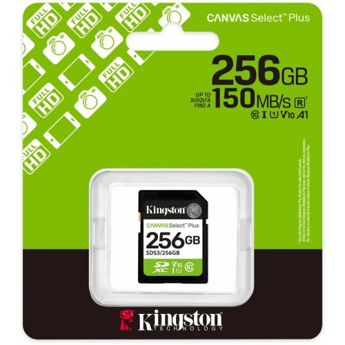 Карта памяти Kingston Canvas Select Plus SDS3/256GB SDXC 256GB V10 w/o adapter