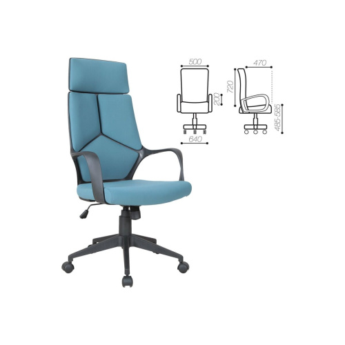 Кресло руководителя BRABIX Premium Prime EX-515 (531568) ткань, голубое