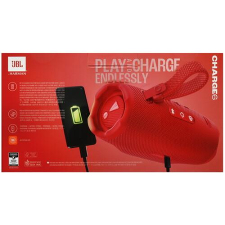 Портативная колонка JBL Charge 6, красный