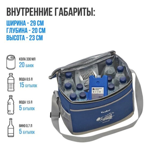 Автохолодильник Tesler TCB-1422 14л синий/белый