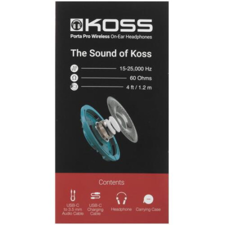 Беспроводные/проводные наушники KOSS Porta Pro Wireless черный