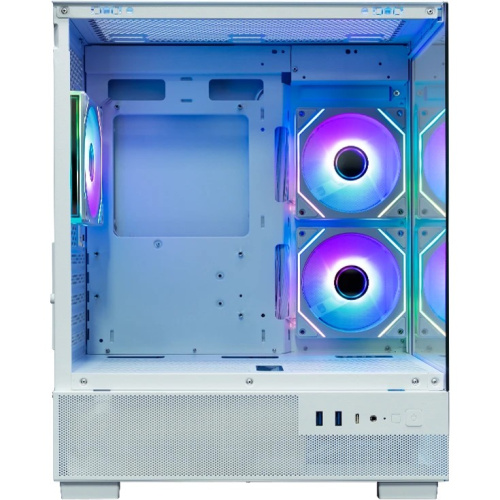 Корпус XASTRA Q400M 3ARGB-C6-UC White (Q400M-3FM12A-C6-UC-WH) mATX/Aquarium/Screewless/ 3x120mm ARGB PWM FM fans/Argb+PWM HUB 6port/ Type-C