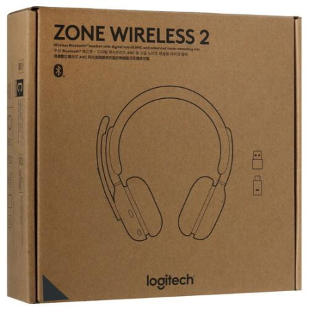 Беспроводные наушники Logitech Zone Wireless 2 UC черный