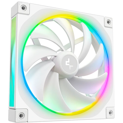Вентилятор DEEPCOOL FL14 WH 140x140x25мм (PWM, ARGB, белый, 500-1700об/мин) Color Box