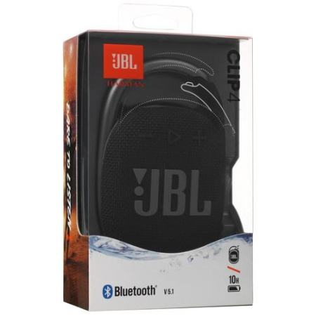 Портативная колонка JBL CLIP 4, черный