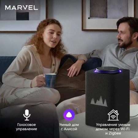 Умная колонка Яндекс Станция Макс С Zigbee Черная