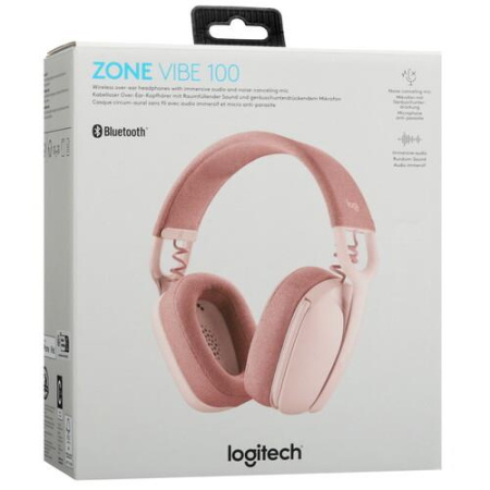 Беспроводные наушники Logitech Zone Vibe 100 Rose розовый