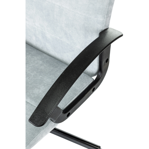 Кресло Бюрократ Triest Fabric-LT28 серо-голубой Light-28 крестов. металл черный