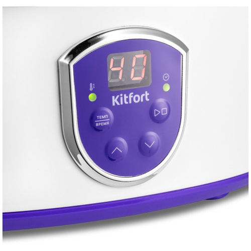 Йогуртница Kitfort КТ-2088-1 белый/фиолетовый