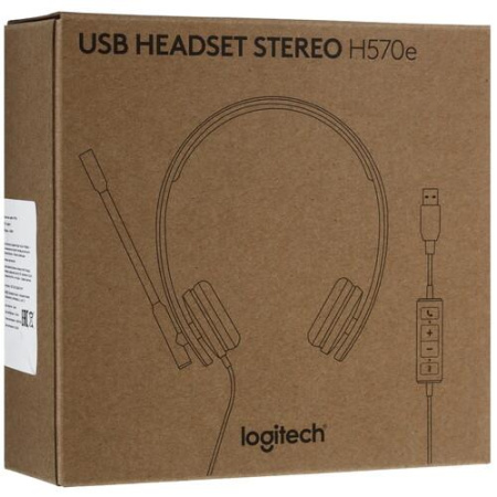 Проводные наушники Logitech H570e черный