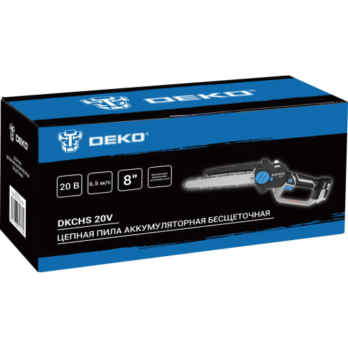 Цепная пила Deko DKCHS 085-2015 без ЗУ и АКБ длина шины 7.8" 20cm