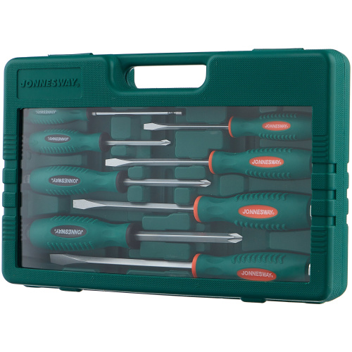 Набор отверток ударных силовых под ключ Jonnesway D70PP10S (47735) шлиц и крест 10 предметов