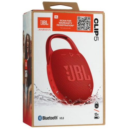 Портативная колонка JBL CLIP 5, красный