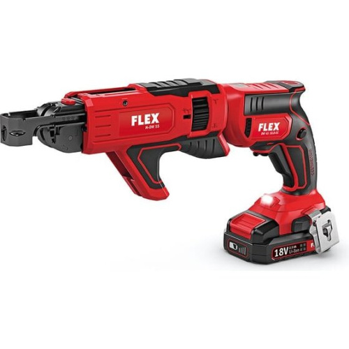 Шуруповерт FLEX DW 45 18.0-EC M/2.5 Set (466824) для гипсокартона 2АКБ+ЗУ