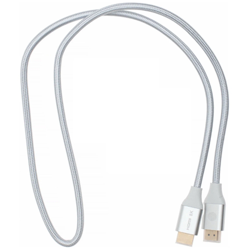 Кабель аудио-видео Cactus CS-HDMI.2.1-1 HDMI (m)/HDMI (m) 1м серебристый