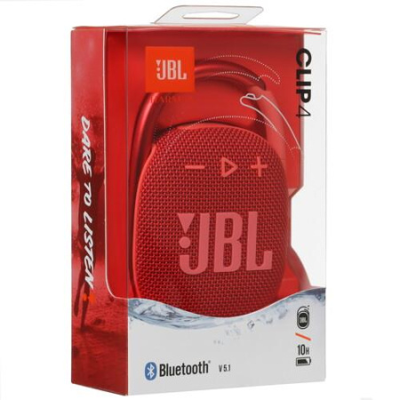 Портативная колонка JBL CLIP 4, красный