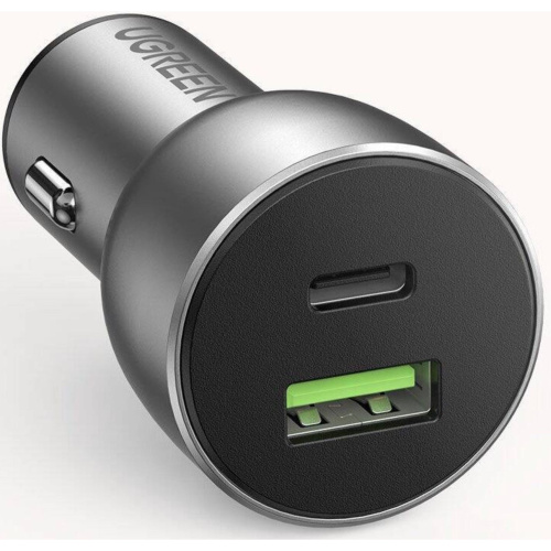 АЗУ UGREEN CD213 (10144) QC 3.0+QC 3.0 Dual USB-A 36W Fast Car Charger dark blue