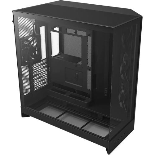 Корпус NZXT H9 Flow RGB+ (CM-H92FB-P1) без БП (2025), Midi-Tower, TG, 6x140mm + 1x120mm RGB, 2xUSB-A 3.2 1xUSB-C E-ATX, ATX, mITX Black