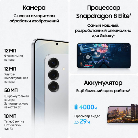 Смартфон Samsung Galaxy S25 12/256 Гб 5G Серебристый