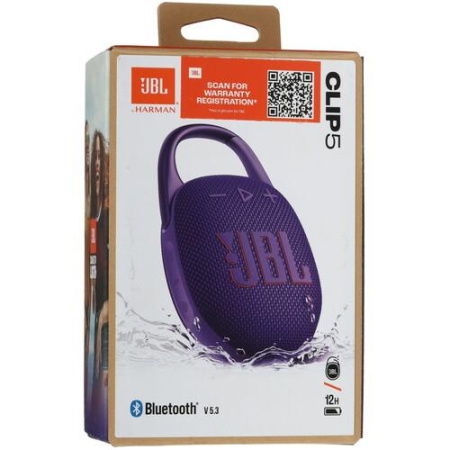 Портативная колонка JBL CLIP 5, фиолетовый