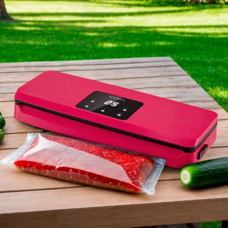 Вакуумный упаковщик KitFort КТ-1542 малиновый/черный