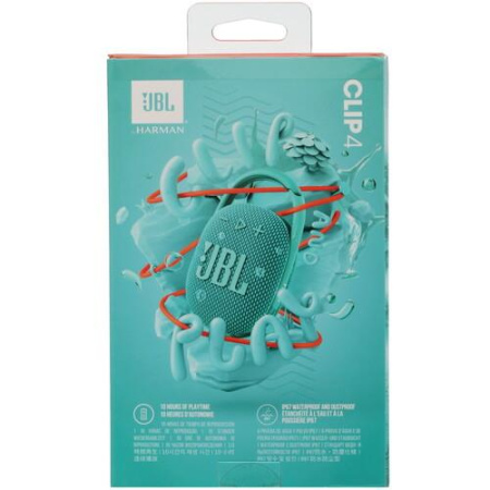 Портативная колонка JBL CLIP 4, бирюзовый