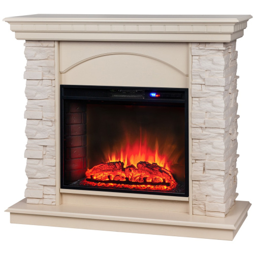 Электрокамин RealFlame Elford WT белый дуб с очагом Sparta 25,5 LED