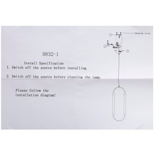 Подвес HIPER (H832-1) 15Вт 4000K white/gold