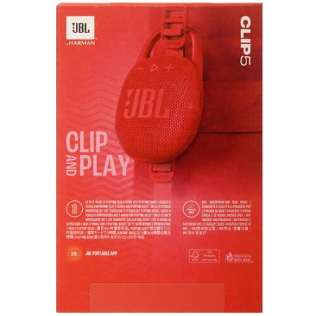 Портативная колонка JBL CLIP 5, красный