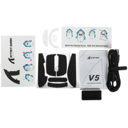 Мышь беспроводная/проводная Attack Shark V5 [SharkV5Black] черный