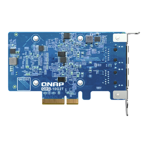 Сетевая карта QNAP QXG-10G2T Dual-port BASET 10GbE network expansion card; low-profile form factor; PCIe Gen3 x4
