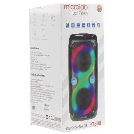 Портативная аудиосистема Microlab PT800, черный