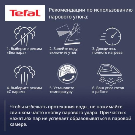 Утюг Tefal Express Steam FV2837E0 синий