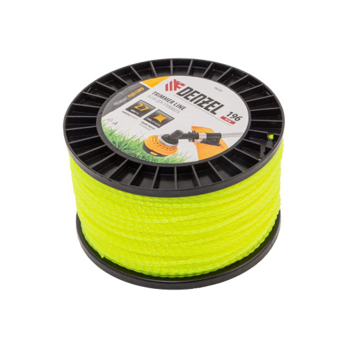Леска для триммера Denzel Flex Cord 96299 витой квадрат, 2,7ммх196м, на DIN катушке