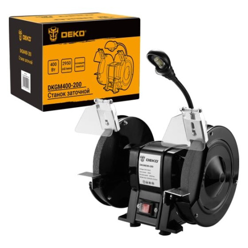 Станок заточной DEKO DKGM400-200 с лампой (063-4324)