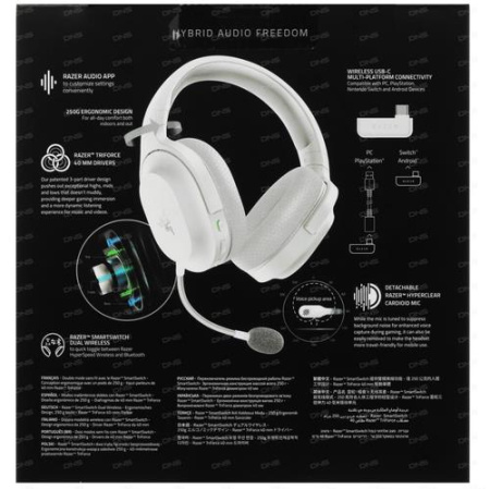 Беспроводные/проводные наушники Razer Barracuda X (2022) белый