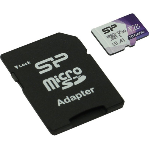 Карта памяти Silicon Power SP128GBSTXDU3V20AB microSD 128GB Superior Pro A1 microSDXC Class 10 UHS-I U3 Colorful 100/80 Mb/s (SD адаптер)