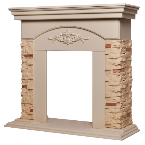 Портал каминный из МДФ RealFlame Neapolis белый дуб, под очаги (Majestic, Fobos, Eugene, 3D Olympic)