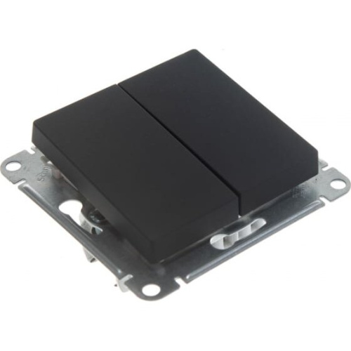 Переключатель Schneider Electric AtlasDesign ATN001065 2-клавишный, Карбон