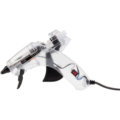 Пистолет клеевой Rexant 12-0107 60Вт, d11мм, Прозрачный корпус, с кнопкой, блистер