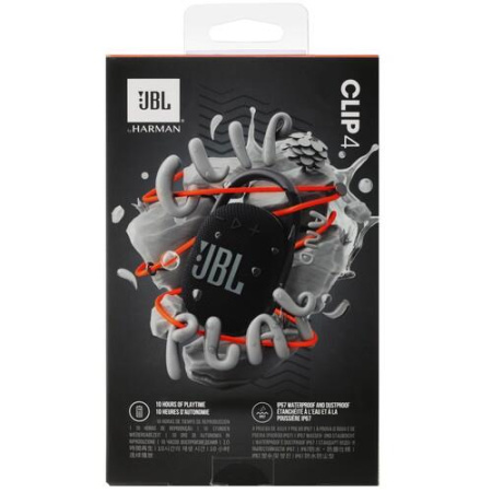 Портативная колонка JBL CLIP 4, черный