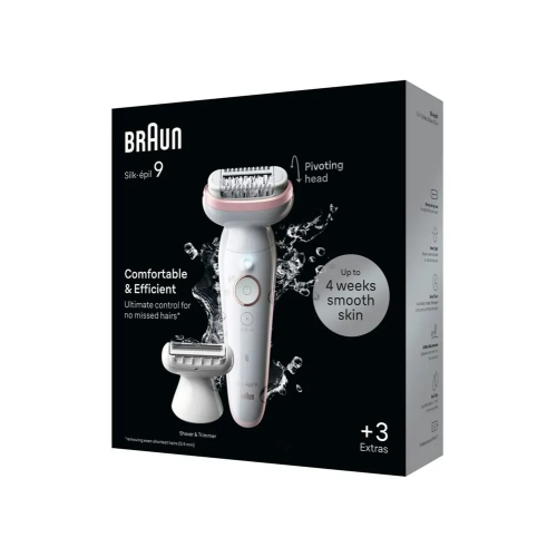 Эпилятор Braun S9 SES 9-030 SmartTouch Flamingo (Б0067174) белый/розовый