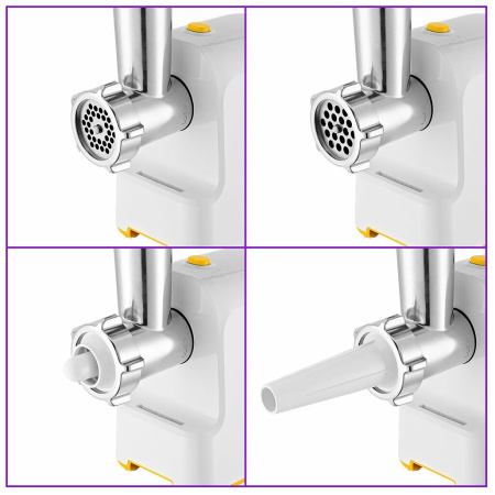 Мясорубка Kitfort КТ-2113-2 белый/желтый