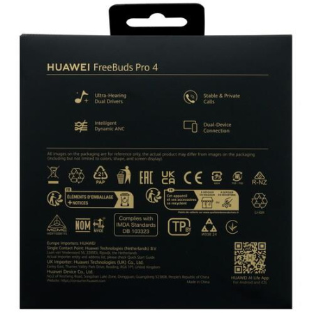 Наушники TWS HUAWEI FreeBuds Pro 4 черный