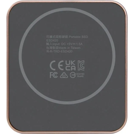 SSD Transcend ESD420 (TS1TESD420G) 1TB USB 3.2 Gen 2.2 Type-C (R/W - 2000/2000 MB/s) Champagne Gold MagSafe